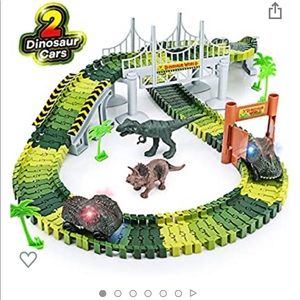 Dinosaur track! Battery powered cars!